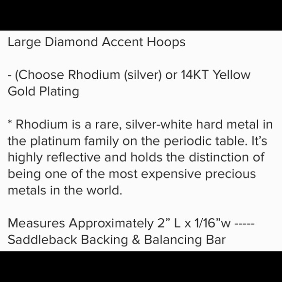 Sale❤️Diamond Hoops - Picture 2 of 6